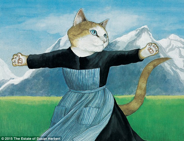 A rendition of Julie Andrew's in the Sound of Music as a cat